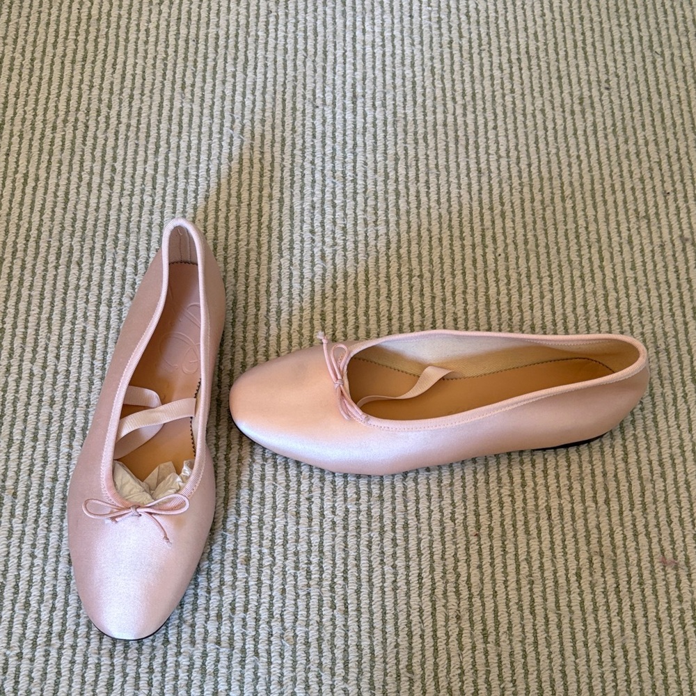 NWOT J.Crew Satin Pink Ballet Flats